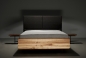 Preview: orig. BOXSPRING l Modernes Design Bett 140x200 aus Massivholz